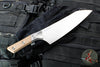 Microtech Cutlery- Chef 8"- Bead Blast Titanium Bolster- Coyote Tan G-10 Handle- Stonewash Blade 3000B-10 CE
