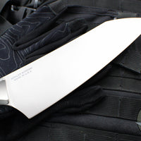 Microtech Cutlery- Chef 8"- Bead Blast Titanium Bolster- Coyote Tan G-10 Handle- Stonewash Blade 3000B-10 CE