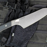 Microtech Cutlery- Chef 8"- Bead Blast Titanium Bolster- Various G-10 Handles- Stonewash Blade 3000B-10
