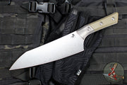 Microtech Cutlery- Chef 8"- Bead Blast Titanium Bolster- Various G-10 Handles- Stonewash Blade 3000B-10