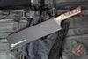 Microtech Cutlery- Chef 8"- Bronze Bead Blast Titanium Bolster- Live Wire Carbon Fiber Handle- Black DLC Blade 3000B-1 DLCLWCFS