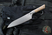 Microtech Cutlery- Utility 6"- Titanium Bolster- Coyote Tan G-10 Handle- Stonewash Blade 3400B-10 CE