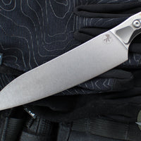 Microtech Cutlery- Utility 6"- Titanium Bolster- Coyote Tan G-10 Handle- Stonewash Blade 3400B-10 CE