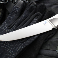 Microtech Cutlery- Boning Knife 6.125"- Titanium Bolster- Ember G-10 Handle- Stonewash Blade 3100B-10 EM
