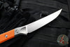 Microtech Cutlery- Boning Knife 6.125"- Titanium Bolster- Ember G-10 Handle- Stonewash Blade 3100B-10 EM