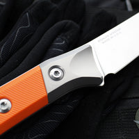 Microtech Cutlery- Boning Knife 6.125"- Titanium Bolster- Ember G-10 Handle- Stonewash Blade 3100B-10 EM