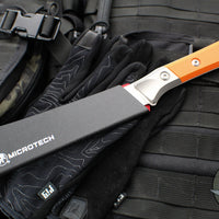 Microtech Cutlery- Boning Knife 6.125"- Titanium Bolster- Ember G-10 Handle- Stonewash Blade 3100B-10 EM