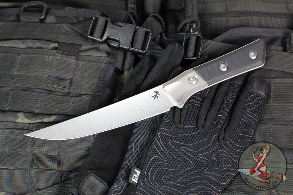 Microtech Cutlery- Boning Knife 6.125"- Titanium Bolster- Various G-10 Handle- Stonewash Blade 3100B-10