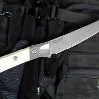 Microtech Cutlery- Boning Knife 6.125"- Titanium Bolster- Various G-10 Handle- Stonewash Blade 3100B-10