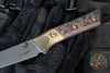 Microtech Cutlery- Boning Knife 6.125"- Bronzed Bead Blast Titanium Bolster- Live Wire Carbon Fiber Handle- Black DLC Blade 3100B-1 DLCLWCFS