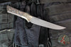 Microtech Cutlery- Boning Knife 6.125"- Bronzed Bead Blast Titanium Bolster- Live Wire Carbon Fiber Handle- Black DLC Blade 3100B-1 DLCLWCFS