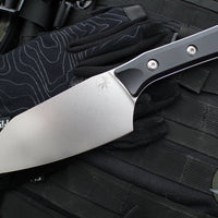 Microtech Cutlery- Santoku 6"- Black G-10 Handle- Stonewash Blade 3200-10 BK