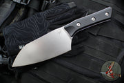 Microtech Cutlery- Santoku 6"- Black G-10 Handle- Stonewash Blade 3200-10 BK