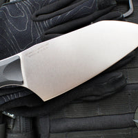 Microtech Cutlery- Santoku 6"- Black G-10 Handle- Stonewash Blade 3200-10 BK