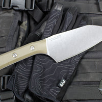 Microtech Cutlery- Santoku 6"- Various G-10 Handle- Stonewash Blade 3200-10
