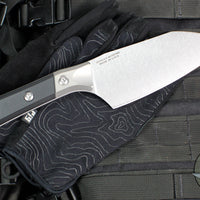 Microtech Cutlery- Santoku 6"- Bead Blast Titanium Bolster- Various G-10 Handles- Stonewash Blade 3200B-10