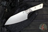 Microtech Cutlery- Santoku 6"- Bead Blast Titanium Bolster- Various G-10 Handles- Stonewash Blade 3200B-10