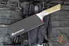 Microtech Cutlery- Santoku 6"- Bead Blast Titanium Bolster- Various G-10 Handles- Stonewash Blade 3200B-10