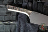 Microtech Cutlery- Santoku 6"- Bronze Bead Blast Titanium Bolster- Live Wire Carbon Fiber Handles- Stonewash Blade 3200B-1 DLCLWCFS