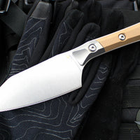 Microtech Cutlery- Santoku 4.2"- Coyote Tan G-10 Handle- Stonewash Blade 3300B-10 CE