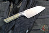Microtech Cutlery- Santoku 4.2"- Bead Blast Titanium Bolster- Various G-10 Handle- Stonewash Blade