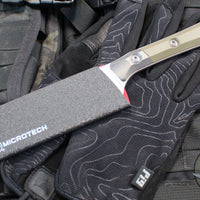 Microtech Cutlery- Santoku 4.2"- Bead Blast Titanium Bolster- Various G-10 Handle- Stonewash Blade