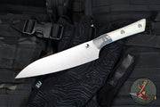 Microtech Cutlery- Utility 6"- Titanium Bolster- Various G-10 Handles- Stonewash Blade 3400B-10