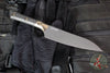 Microtech Cutlery- Utility 6"- Bronze Titanium Bolster- Carbon Fiber Handles- Black DLC Blade 3400B-1 DLCCFS