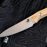 Microtech Cutlery- Pairing Knife 3.5"- Coyote Tan G-10 Handle- Stonewash Blade 3500-10 CE