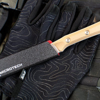 Microtech Cutlery- Pairing Knife 3.5"- Coyote Tan G-10 Handle- Stonewash Blade 3500-10 CE