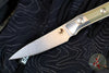 Microtech Cutlery- Pairing Knife 3.5"- Bead Blast Titanium Bolster- OD Green G-10 Handle- Stonewash Blade 3500B-10 OD