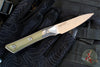 Microtech Cutlery- Pairing Knife 3.5"- Bead Blast Titanium Bolster- OD Green G-10 Handle- Stonewash Blade 3500B-10 OD