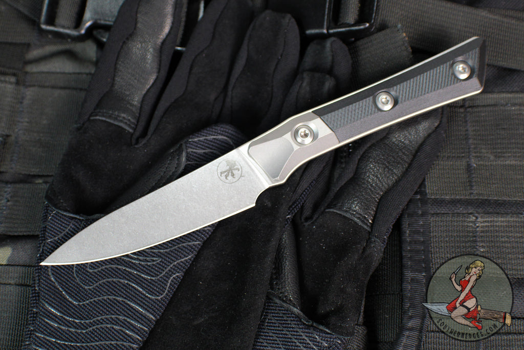 Microtech Cutlery- Pairing Knife 3.5"- Bead Blast Titanium Bolster- Various G-10 Handles- Stonewash Blade 3500B-10