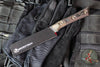 Microtech Cutlery- Pairing Knife 3.5"- Bronze Bead Blast Titanium Bolster- Live Wire Carbon Fiber Handles- Black DLC Blade 3500B-1 DLCLWCFS