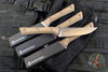 Microtech Cutlery- Steak Knife Set of Four 4.5"- Coyote Tan G-10 Handle- Stonewash Blade 3600-10 SETCE