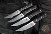 Microtech Cutlery- Steak Knife Set of Four 4.5"- Various G-10 Handles- Stonewash Blade 3600-10