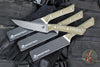 Microtech Cutlery- Steak Knife Set of Four 4.5"- Various G-10 Handles- Stonewash Blade 3600-10