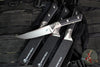 Microtech Cutlery- Steak Knife Set of Four 4.5"- Titanium Bolster- Various G-10 Handles- Stonewash Blade 3600B-10