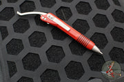 Microtech Siphon II- Stainless Steel- Red Finished- Apocalyptic Hardware 401-SS-RDAP