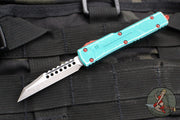 Microtech UTX-70 OTF Knife- Warhound Edge- Bounty Hunter- Apocalyptic Blade 419W-10 BH