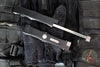 Microtech Nemesis- PROOF- Double Edge- Marfione Select- Black Handle- Stonewash Blade 52-10 MS1PR