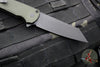 Protech Malibu Flipper- Reverse Tanto-  Green Dragon Scale Patterned Handle- Black DLC Finished Blade- Black HW 5236-Green