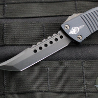 Troodon OTF Knife- Hellhound Edge- Black Handle- Black DLC Blade- Black Hardware 619-1 DLCTS 2020