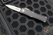 Microtech Hera OTF Knife- Double Edge- Black Handle- Apocalyptic Plain Edge Blade 702-10 AP