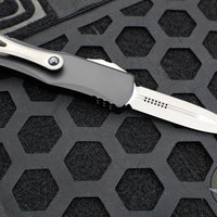 Microtech Hera OTF Knife- Double Edge- Black Handle- Apocalyptic Plain Edge Blade 702-10 AP