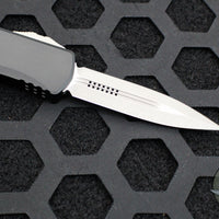 Microtech Hera OTF Knife- Double Edge- Black Handle- Apocalyptic Plain Edge Blade 702-10 AP