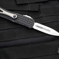 Microtech Hera OTF Knife- Frag- Double Edge- Black Frag Handle- Stonewash Plain Edge 702-10 FRS