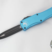Microtech Hera- Double Edge- Turquoise Handle With Black Plain Edge Blade 702-1 TQ