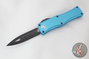 Microtech Hera- Double Edge- Turquoise Handle With Black Plain Edge Blade 702-1 TQ