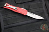 Microtech Hera OTF Knife- Single Edge- Red Handle- Apocalyptic Standard 703-10 APRD